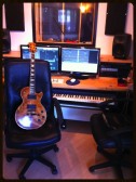 Here is my Les Paul at a recent recording session.