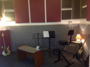 The Bromley studio where I teach guitar to students